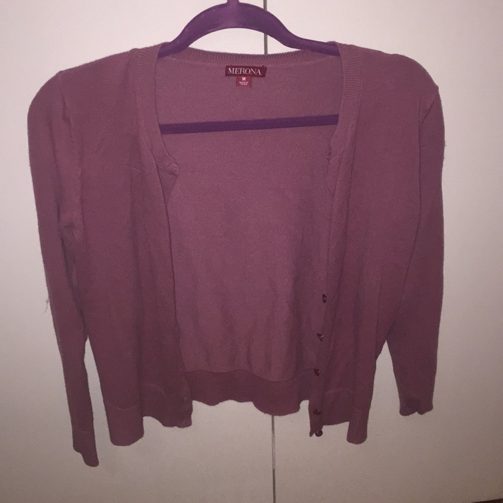 Light eggplant cardigan